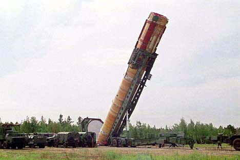 Míssil balístico R-36M2 Voevoda, hoje o mais poderoso do mundo. Foto: mil.ru