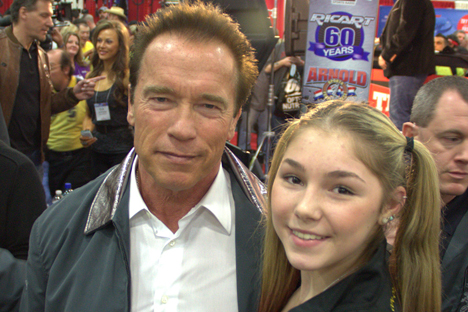 Mariana Naumova foi parabenizada pelo ator Arnold Schwarzenegger. Foto: mst.mosreg.ru