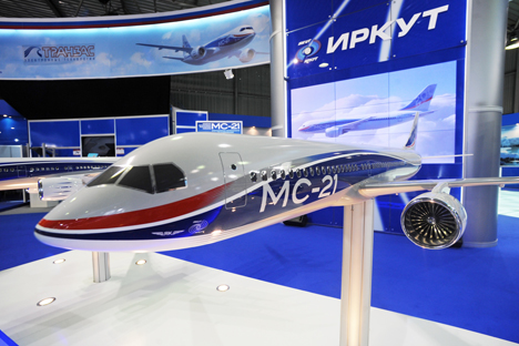 Novo avião de passageiros de alcance médio MS-21 interessa às companhias latino-americanas Foto: ITAR-TASS