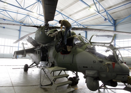 Último lote de três helicópteros de ataque foi adiado devido a “problemas técnicos” Foto: RIA Nóvosti