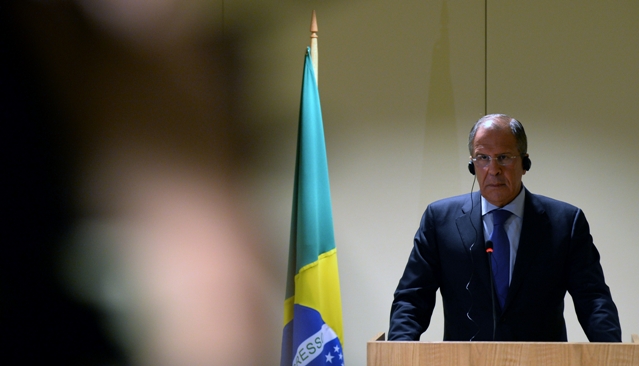 O chanceler russo lembrou a discussão da presidente Dilma Rousseff com o colega russo, Vladímir Pútin, sobre a compra do sistema de defesa antiaérea Pantsir para uso na Copa do Mundo e nas Olimpíadas Foto: AFP / EastNews
