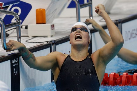 As três primeiras medalhas de ouro de Oksana foram conquistadas nos Jogos Paralímpicos de Pequim, em 2008 Foto: AP