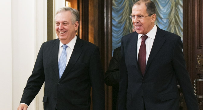 Durante a visita de dois dias, o ministro brasileiro se encontrou com seu homólogo russo, Serguêi Lavrov, para discutir as perspectivas das relações bilaterais Foto: ITAR-TASS