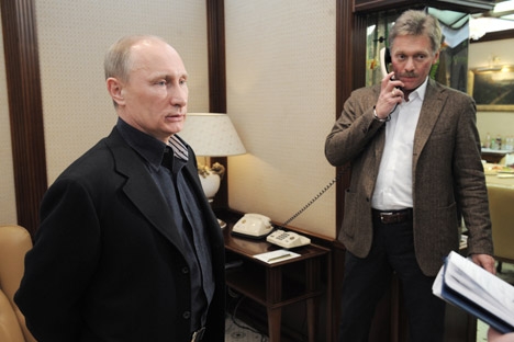 Peskov: “A intervenção em assuntos internos é inaceitável para nós" Foto: Aleksêi Drujínin/RIA Nóvosti