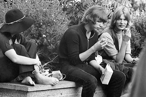 Em 1971, existiam em Moscou cerca de 1.000 hippies Foto: Lev Nossov/RIA Nóvosti