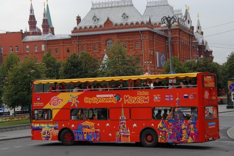 Primeiros ônibus turísticos de dois andares apareceram em Moscou em 2012 Foto: moscowfamily.ru 