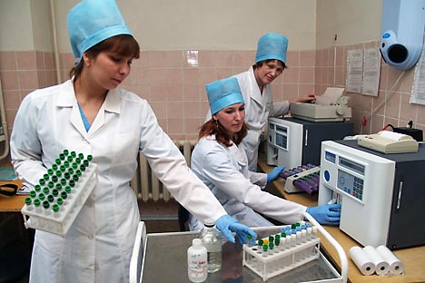 Exames de 2013 também mostraram que um a cada 12 cidadãos russos tem doenças sanguíneas Foto: ITAR-TASS