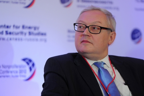 “Não estamos nos envolvendo na corrida armamentista, não temos intenção de dar respostas que espelhem cada um desses passos", diz  Serguêi Riabkov Foto: ITAR-TASS