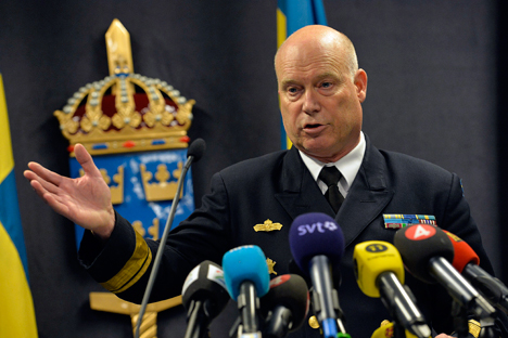 Wikström: “Atividade submarina estrangeira na região de Kanholms Fjord foi obtida de uma fonte inquestionável” Foto: Reuters