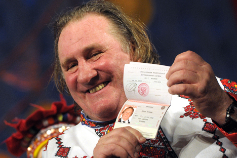 Ator francês Gérard Depardieu recebeu cidadania russa no início de 2013 Foto: TASS