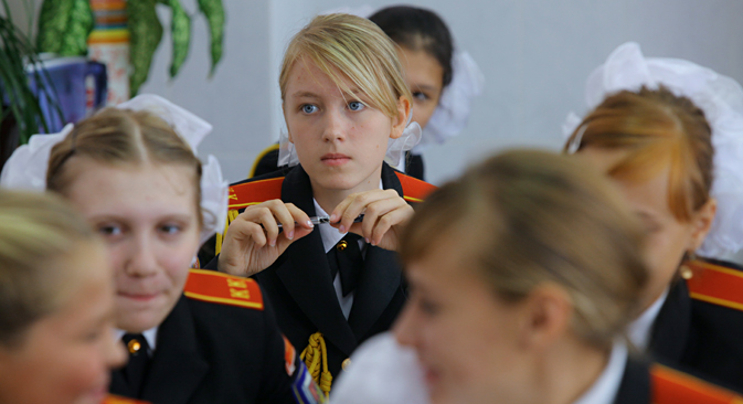 O Internato das Pupilas se baseia na experiência dos institutos pré-revolucionários de formação de donzelas nobres Foto: Iliá Pitalev / RIA Nóvosti