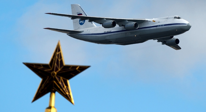 Usado atualmente, o An-124 pode transportar cargas pesadas de até 150 toneladas Foto: Aleksandr Vilf/RIA Nóvosti