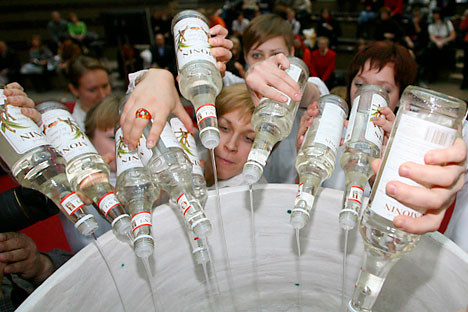 Em 75% das tentativas de suicídio na Rússia, vítimas haviam consumido álcool antes de tomar o passo fatal Foto: RIA Nóvosti