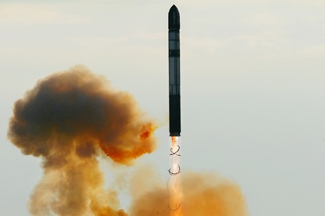 Novo míssil é considerado “pesado”, por possuir massa superior a 105 toneladas Foto: Vladímir Fedorenko/RIA Nóvosti