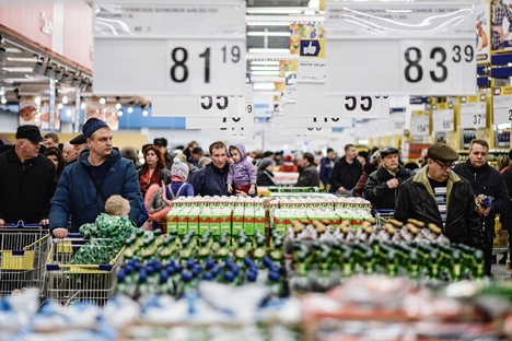 Preços dos produtos alimentícios no país aumentaram 16,7% no ano passado Foto: Konstantin Chabalov/RIA Nóvosti