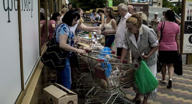 Quase metade das 2,5 milhões da pessoas que vivem no território de Donbass são pensionistas Foto: RIA Nóvosti