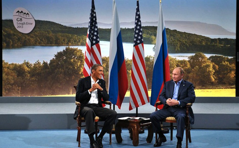 Obama e Pútin concordaram em permanecer em contato enquanto o acordo for implementado Foto: Kremlin.ru