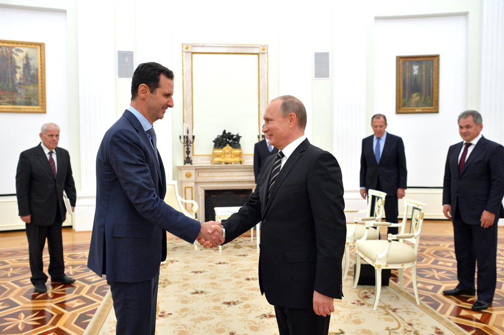 Presiden Suriah Bashar Assad menemui Presiden Rusia Vladimir Putin di Moskow, Rusia.