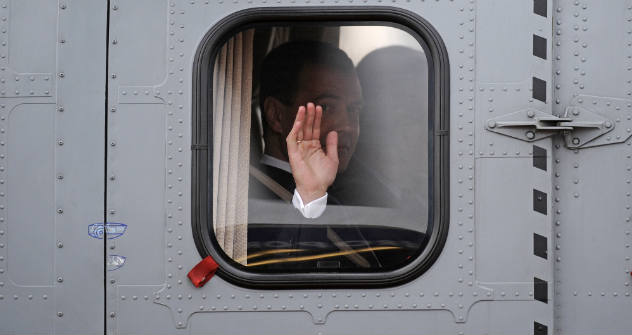 Vier Jahre war Medwedjew im Amt. Aufgrund einer Verfassungsänderung im Jahr 2008 wird sein Nachfolger Wladimir Putin sechs Jahre Präsident bleiben. Foto: Corbis/FotoSa