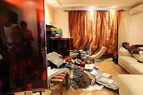 Hausdurchsuchung bei Blogger Nawalny.Foto: AP