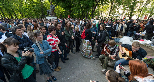 Die Occupy-Abai-Aktion im Moskauer Stadtzentrum. Foto: Ilya Varlamov