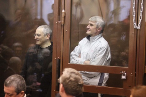 Michail Chodorkowski und Platon Lebedew (rechts). Foto: RIA Novosti