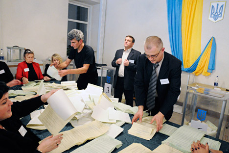 Wahlen in der Ukraine: Der Opposition ist es nicht gelungen, das Protestpotenzial in hohe Stimmengewinne umzuwandeln. Foto: AP.  