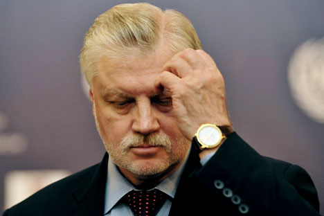 Unruhe im "Gerechten Russland": zwei Mitbegründer wollen ihre ursprünglichen Parteien wiederbeleben.  Auf dem Bild: SR-Vorsitzender Sergej Mironow. Foto: ITAR-TASS. 