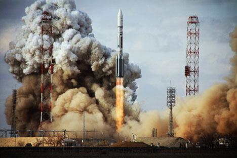 Rocket launch at Baikonur. Foto: AFP/East News