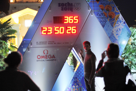 Heute, genau ein Jahr vor der Eröffnung der Sotschi- Olympia, beginnt der Ticketverkauf für die Wettkämpfe. Foto: RIA Novosti