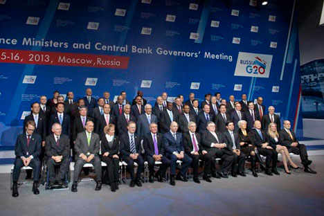 Teilnehmer des Treffens der Finanzminister und Notenbankgouverneure der G20-Länder in Moskau. Foto: Ricardo Marquina, Russland HEUTE