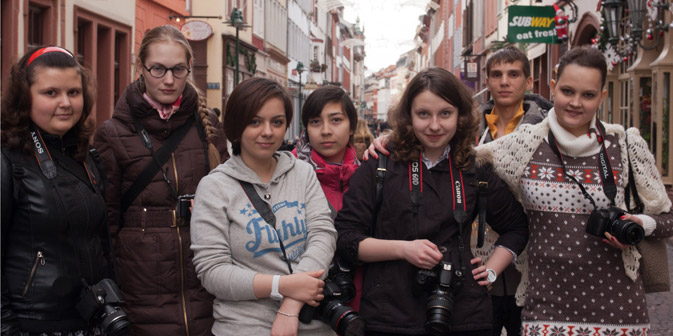 Teilnehmer des Projekts  „Wir leben auf dieser Erde“ zu Besuch in Heidelberg. Foto: Amwrosij Chramow 