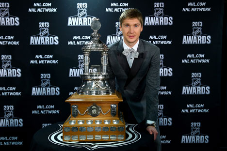  Der Torhüter von Columbus Sergej Bobrowski ist der erste Russe, der mit der Vezina Trophy ausgezeichnet wurde. Foto: Getty Images/Fotobank