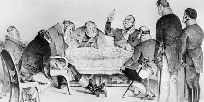 Korrupte Beamte waren in Russland schon seit dem Mittelalter ein Problem. // Eine Illustration zur Komödie "Der Revisor" von Nikolaj Gogol.  Foto: ITAR-TASS