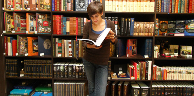 Gesellschaftskritik, Sachbücher und Science-Fiction machen die russische Literatur der Gegenwart aus. Foto: RIA Novosti