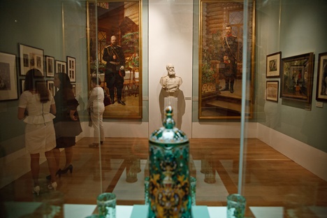 Das Staatliche Historische Museum in Moskau zeigt eine Ausstellung anlässlich des 400. Jahrestags der Regentschaft der Zarenfamilie Romanow. Foto: Ruslan Suchuschin 