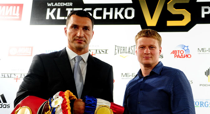 Am 5. Oktober versucht der Russe Powetkin in Moskau, die Dominanz der Klitschko-Brüder zu beenden. Foto: ITAR-TASS
