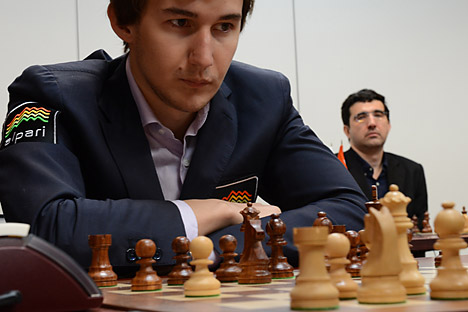 Russlands große Hoffnung Sergej Karjakin wurde mit nur zwölf Jahren Schachgroßmeister. Foto: Wladimir Wjatkin/RIA Novosti
