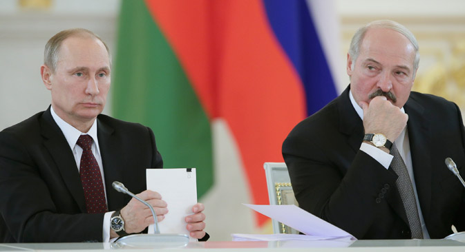 Der russische Präsident Wladimir Putin und der Präsident von Weißrussland Alexander Lukaschenko. Foto: Reuters