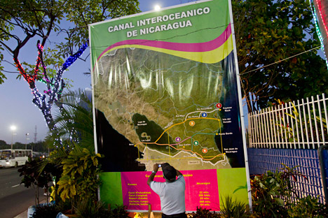 Ein Großer interozeanischer Kanal in Nicaragua soll zu einer Alternative zum Panamakanal aufsteigen. Die Projektkosten werden auf knapp 30 Milliarden Euro geschätzt. Foto: AP
