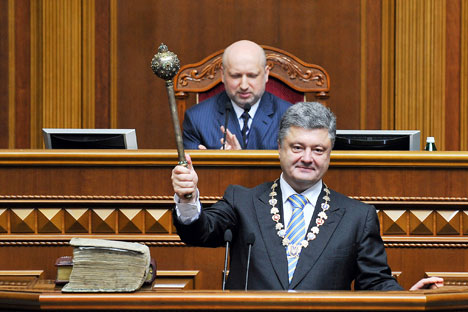 "Die Ukraine war, ist und bliebt ein unitärer Staat", sagte Poroschenko am 7. Juni bei seiner Inaguration. Foto: Nikolaj Lazorenko / RIA-Nowosti