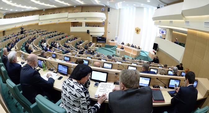 Der Föderationsrat steht gerade im Schatten der Staatsduma. Foto: Wladimir Fedorenko/RIA Novosti