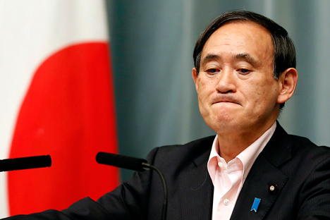 Japans Chefkabinettssekretär Yoshihide Suga. Foto: Reuters