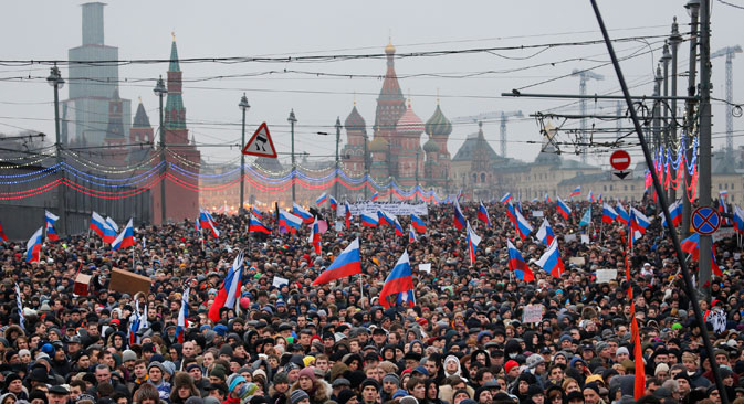 Die Russen sehen die Opposition als ein Element von Instabilität, meinen Experten. Foto: AP