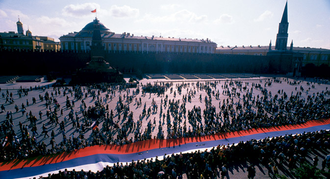 Die Souveränitätserklärung definierte somit die politischen Grundzüge des postsowjetischen Russlands. Foto: Corbis/East News
