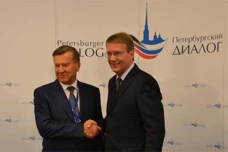 Roland Pofalla und Wiktor Subkow eröffneten am 22. Oktober den 14. Petersburger Dialog in Potsdam.