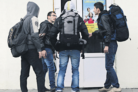 Syrische Flüchtlinge im nordrussischen Murmansk.