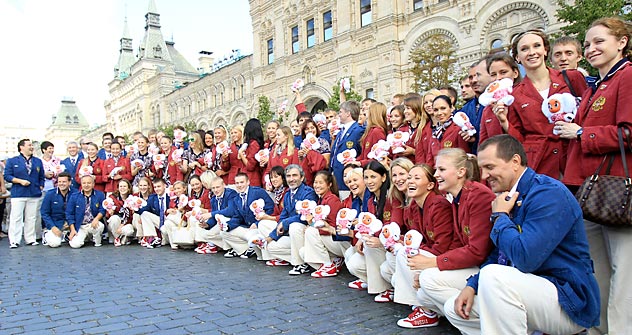 Die Russische Olympia-Mannschaft. Foto: Reuters / Vostok-Photo