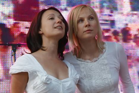 Angels of mercy: Korzun, right, and Khamatova, left. Source: RIA Novosti / Ekaterina Chesnokova