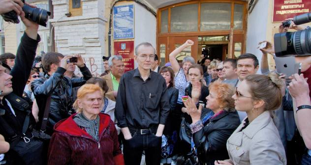 Astrakhan's recent mayoral elections ended up with a hunger strike orchestrated by opposition activists. Source: Kommersant 